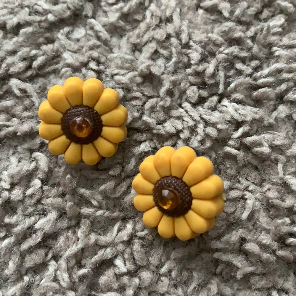 2 matching sunflower croc jibbiitz